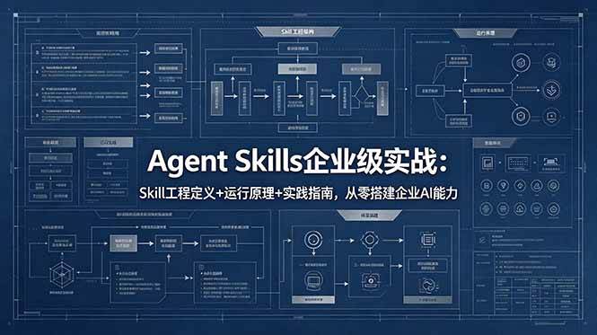（18565期）Agent Skills企业级实战：Skill工程定义+运行原理+实践指南，从零搭建企业AI能力-玩备项目资源网
