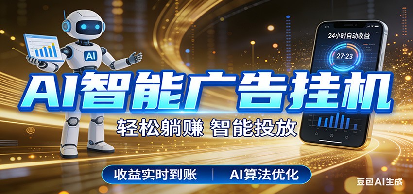 智能广告挂机新时代，利用碎片化时间实现稳定被动收益，AI帮你持续盈利-玩备项目资源网