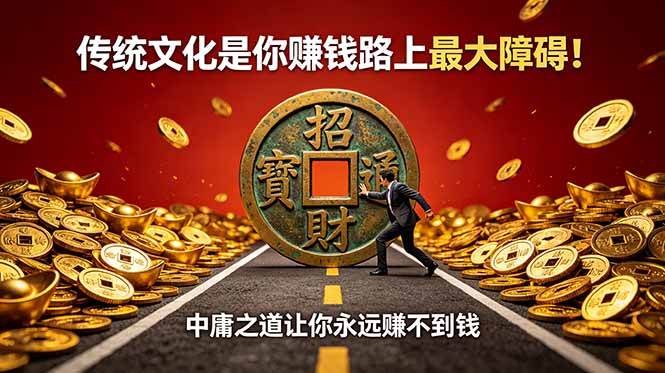 （18872期）付费文章：传统文化是你赚钱路上最大障碍！中庸之道让你永远赚不到钱-玩备项目资源网