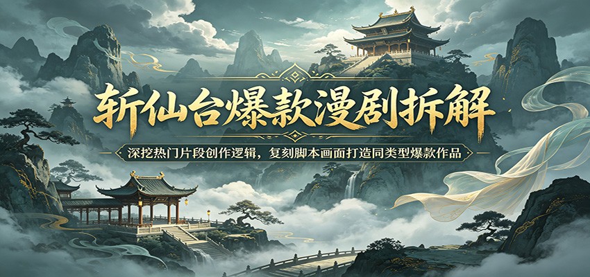 斩仙台爆款漫剧拆解：深挖热门片段创作逻辑，复刻脚本画面打造同类型爆款作品-玩备项目资源网
