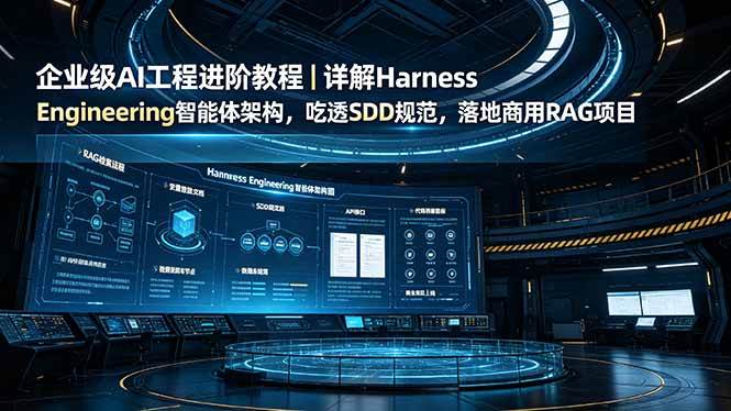 （19158期）企业级AI工程进阶教程｜详解Harness Engineering智能体架构，吃透SDD规范，落地商用RAG项目-玩备项目资源网