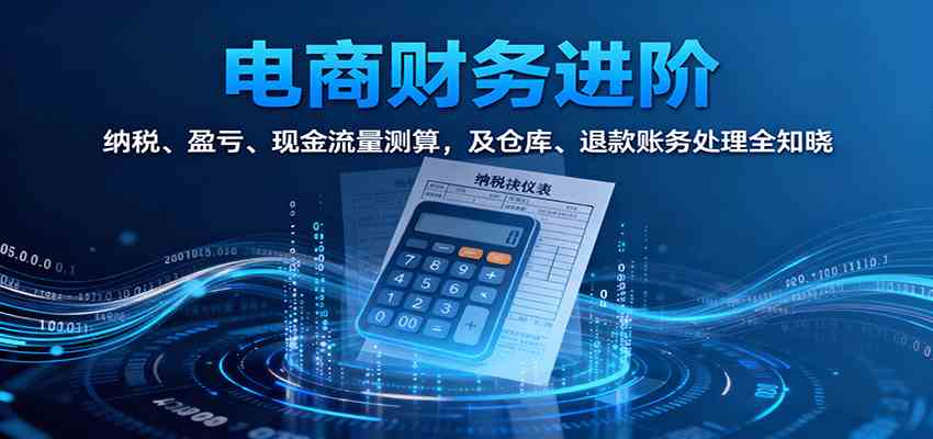 电商财务进阶：纳税、盈亏、现金流量测算，及仓库、退款账务处理全知晓-玩备项目资源网