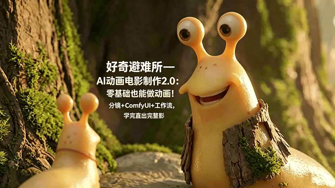 （18924期）好奇避难所—AI动画电影制作2.0：零基础也能做动画！分镜+ComfyUI+工作流，学完直出完整影片-玩备项目资源网