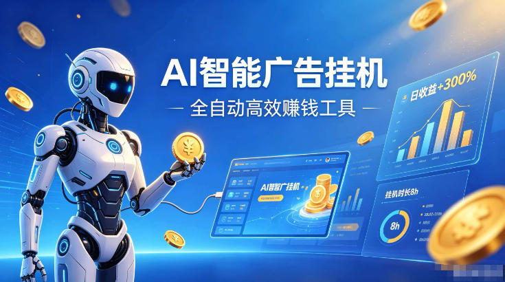 AI智能广告挂G,在家自动賺收益,全程无需人工操作、不用直播、不用拉人【揭秘】-玩备项目资源网