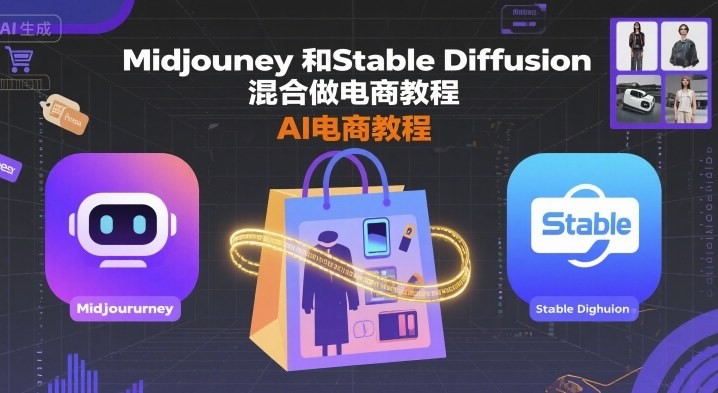 Midjourney和Stable Diffusion混合做电商教程-ai电商教程-玩备项目资源网