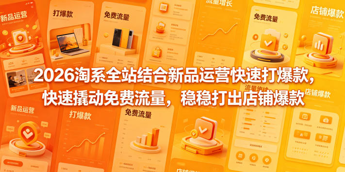 2026淘系全站结合新品运营快速打爆款，快速撬动免费流量，稳稳打出店铺爆款（更新5月12日）-玩备项目资源网