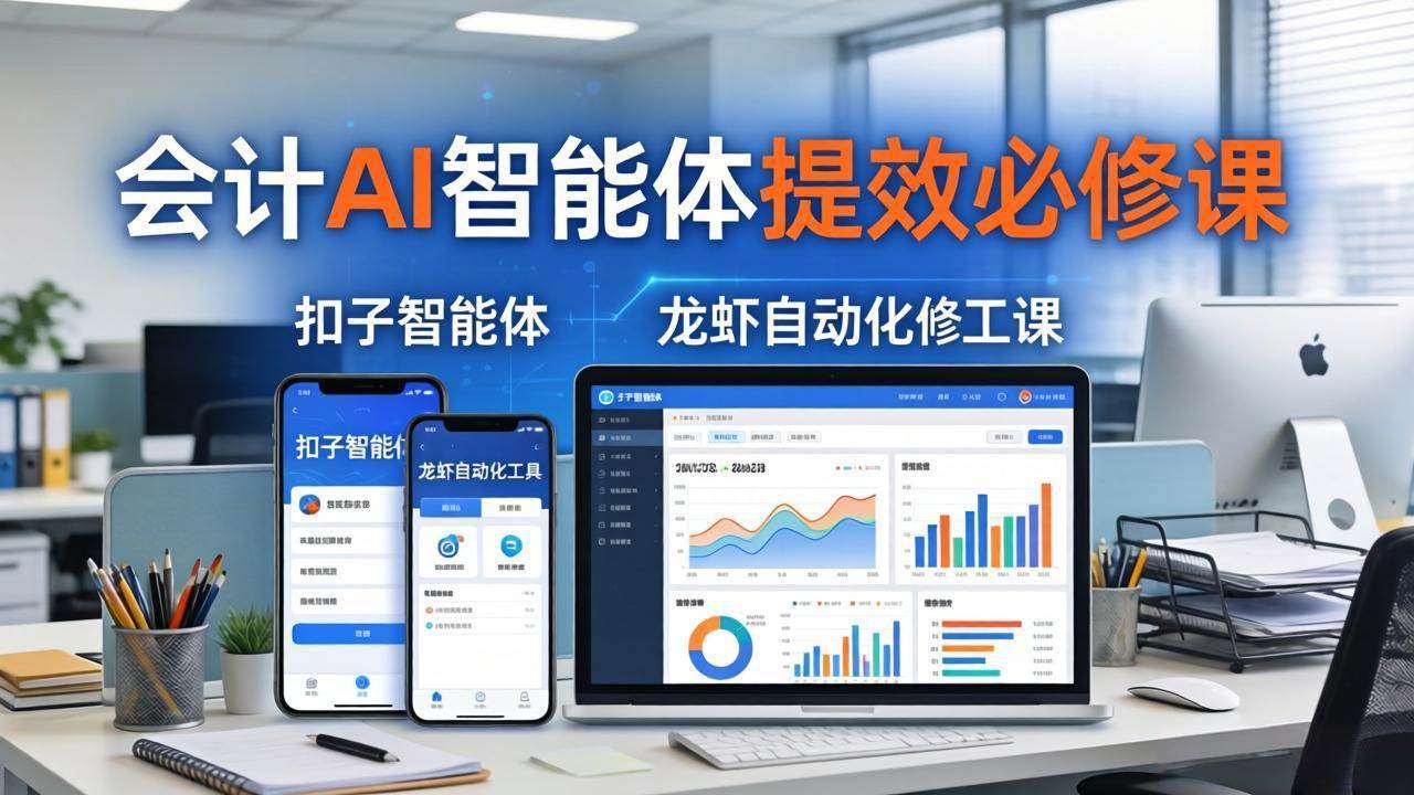 （18151期）财务会计AI智能体提效必修课：扣子智能体+龙虾自动化+报表分析，一站式提升财务工作效率-玩备项目资源网