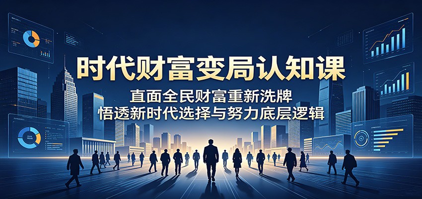 时代财富变局认知课：直面全民财富重新洗牌，悟透新时代选择与努力底层逻辑-玩备项目资源网