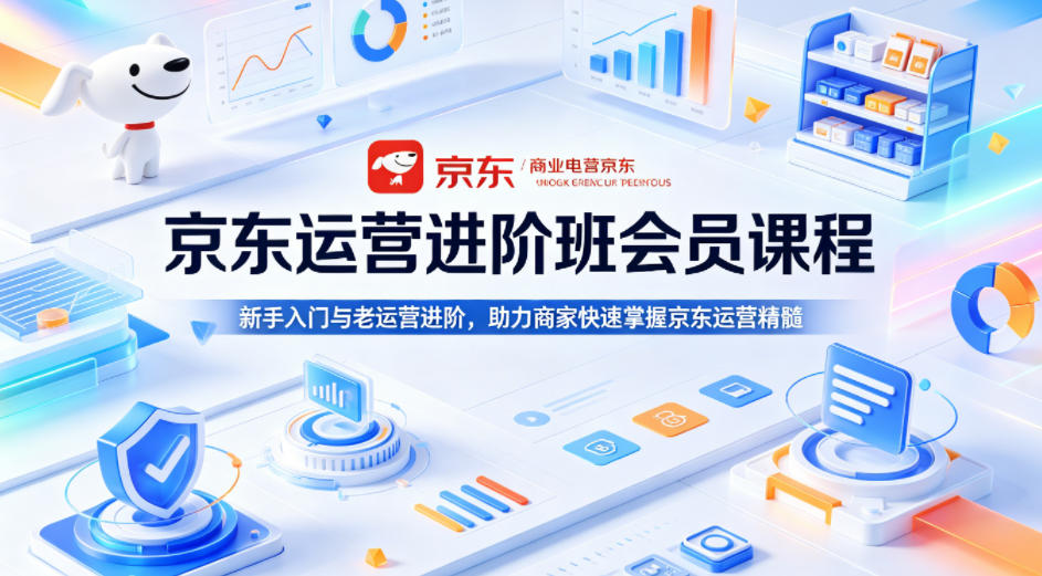京东运营进阶班会员课程，新手入门与老运营进阶，助力商家快速掌握京东运营精髓-玩备项目资源网