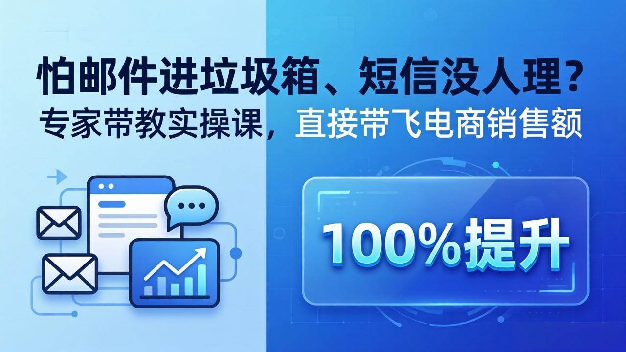 （18234期）怕邮件进垃圾箱、短信没人理？专家带教实操课，直接带飞电商销售额【原创双语字幕】-玩备项目资源网