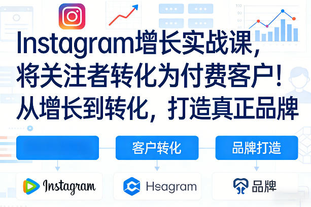 Instagram增长实战课，将关注者转化为付费客户！从增长到转化，打造真正品牌（双语字幕）-玩备项目资源网
