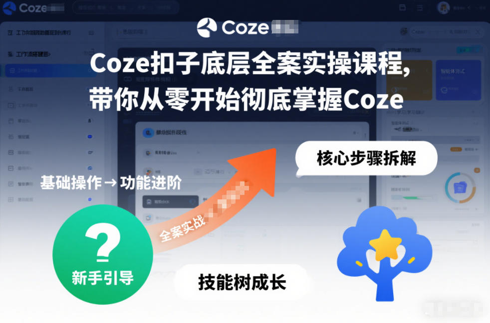 Coze扣子底层全案实操课程,带你从零开始彻底掌握Coze(更新7月)-玩备项目资源网