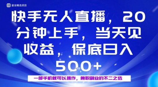 20分钟能上手，当天就能出收益，不賺钱我赔你，兼职副业的不二之选【揭秘】-玩备项目资源网