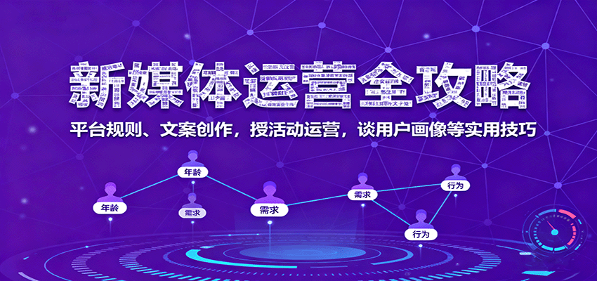 新媒体运营全攻略：平台规则、文案创作，授活动运营，谈用户画像等实用技巧-玩备项目资源网