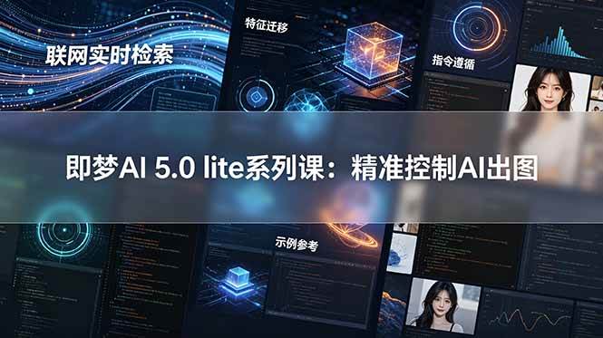 (18962期)即梦AI 5.0 lite实战课:联网实时检索+特征迁移+指令遵循+示例参考,精准控制AI出图-玩备项目资源网