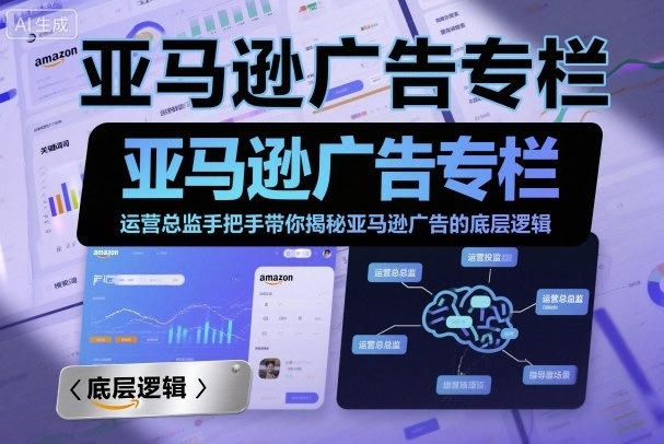 亚马逊广告专栏：运营总监手把手带你揭秘亚马逊广告的底层逻辑-玩备项目资源网