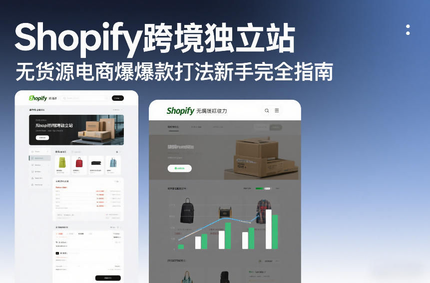 Shopify跨境独立站无货源电商爆款打法新手完全指南-玩备项目资源网