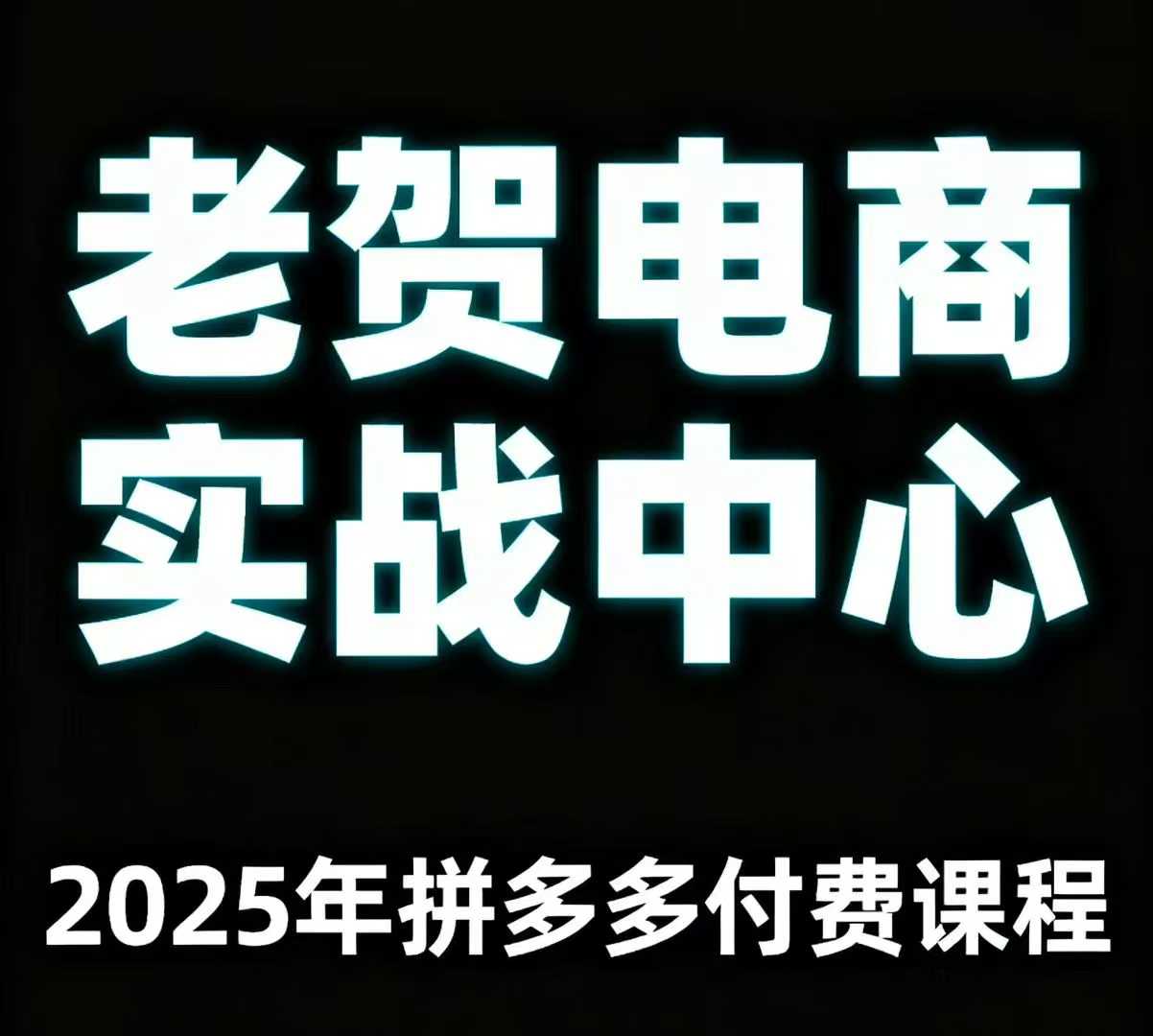 老贺电商2025年拼多多付费课程，用通俗易懂的方法告诉你多多怎么玩-玩备项目资源网
