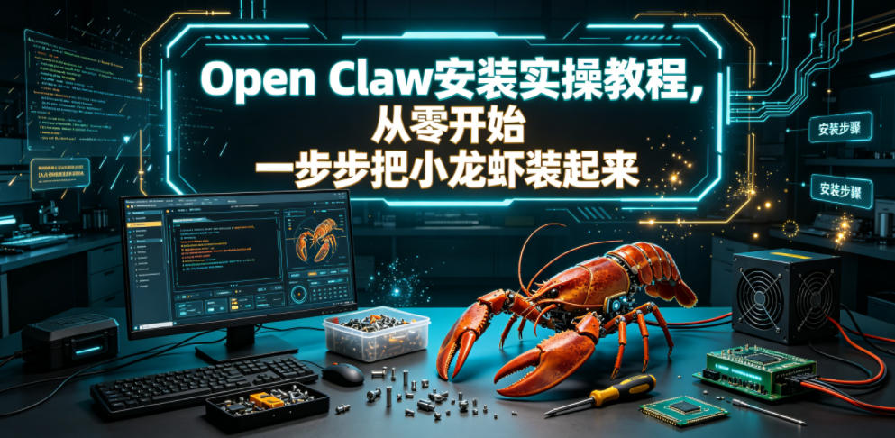 Open Claw安装实操教程,从零开始一步步一步步把小龙虾装起来-玩备项目资源网