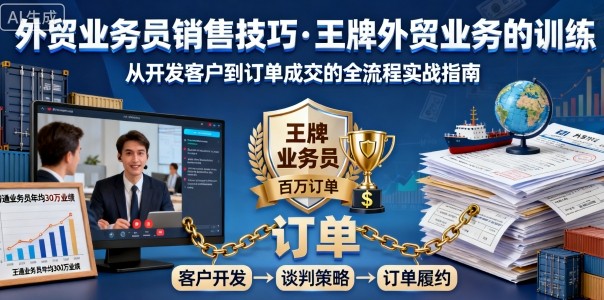 外贸业务员销售技巧，王牌外贸业务的训练-玩备项目资源网