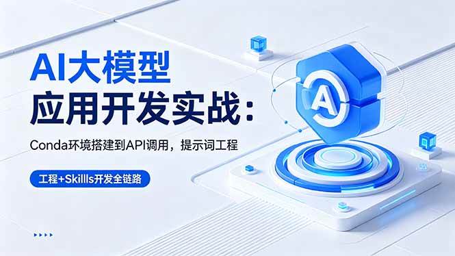 （18518期）AI 大模型应用开发实战：Conda环境搭建到API调用，提示词工程+Skills开发全链路-玩备项目资源网