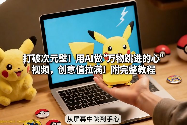 打破次元壁!用AI做【万物跳进手心】视频,创意值拉满!附完整教程-玩备项目资源网