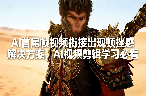 AI首尾帧视频衔接出现顿挫感解决方案,AI视频剪辑学习必看-玩备项目资源网