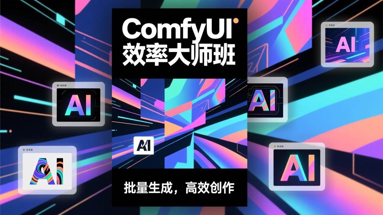 （17107期）ComfyUI效率大师班：工作流搭建，批量生成，将个人AI出图效率提升5-10倍，月接单收入1-3万-玩备项目资源网