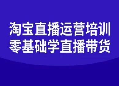 淘宝直播运营培训-零基础学会直播卖货-玩备项目资源网