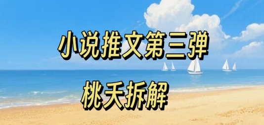 小说推文项目操作全流程第三弹，0粉就能做，门槛低非常适合新手-玩备项目资源网
