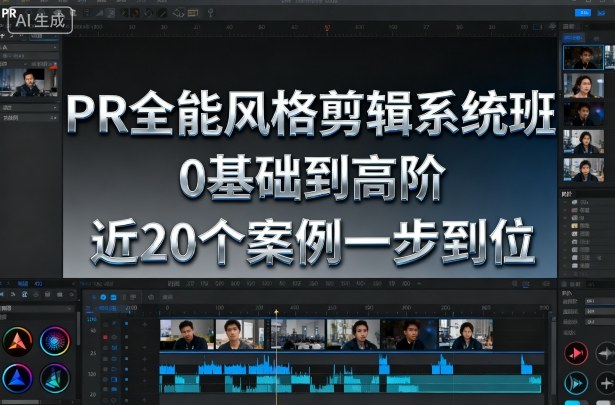 PR全能风格剪辑系统班，0基础到高阶，近20个案例一步到位-玩备项目资源网