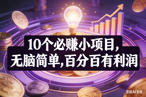 （17169期）10个必赚小项目，无脑简单，百分百有利润，副业首选，日入200+-玩备项目资源网
