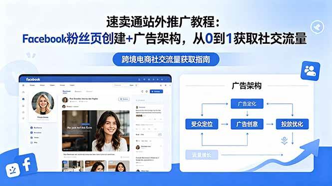 （18888期）速卖通站外推广教程：Facebook粉丝页创建+广告架构，从0到1获取社交流量-玩备项目资源网