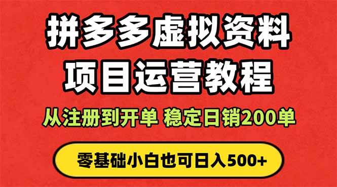 （16220期）拼多多开店运营课程： 蓝海变现玩法，轻松实现睡后收入 零基础小白也可…-玩备项目资源网