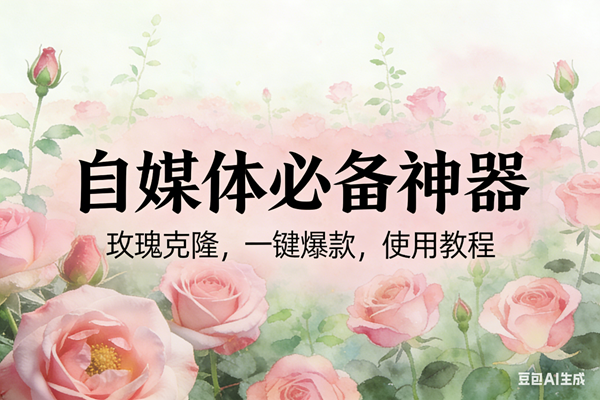 （17115期）玫瑰克隆神器，ai鲁大魔，自媒体必备工具，一键爆款神器，详细教程-玩备项目资源网