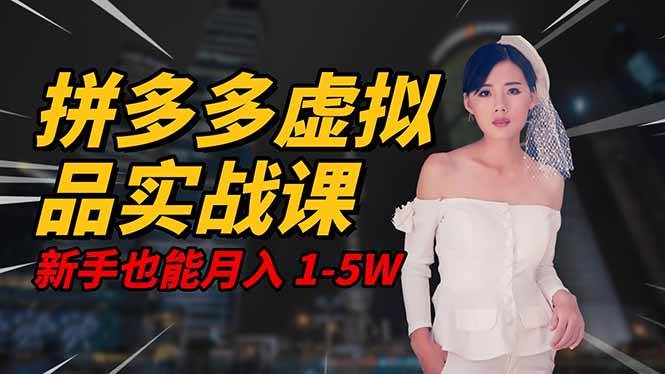 （16492期）2025 拼多多虚拟品系统实战课，轻资产项目，可矩阵开工作室，新手也能…-玩备项目资源网