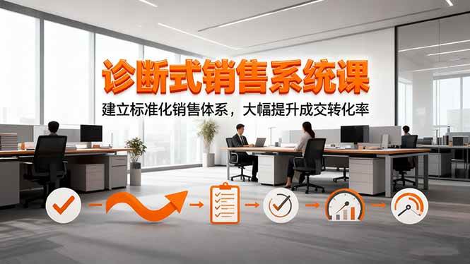 （16435期）诊断式销售系统课，建立标准化销售体系，大幅提升成交转化率-玩备项目资源网