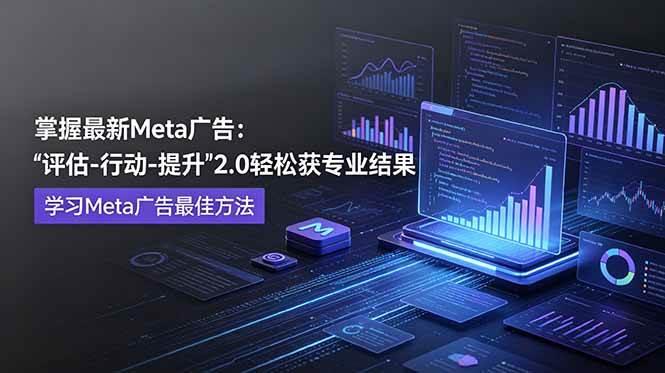 （18972期）掌握最新的Meta广告，通过“评估-行动-提升”2.0版本轻松获得专业级结果。学习目前学习Meta广告的最佳方法-玩备项目资源网