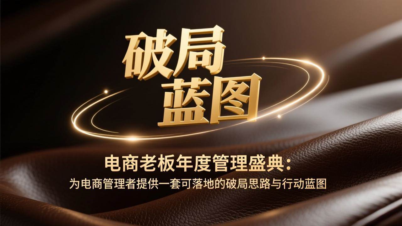 （17374期）电商老板年度管理盛典：为电商管理者提供一套可落地的破局思路与行动蓝图-玩备项目资源网