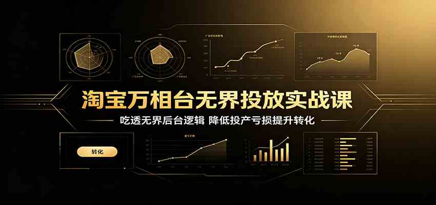 淘宝万相台无界投放实战课：吃透无界后台逻辑，降低投产亏损提升转化-玩备项目资源网