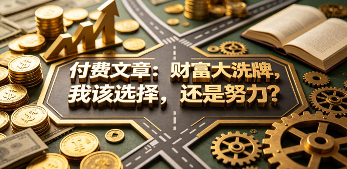 付费文章：财富大洗牌，我该选择，还是努力？-玩备项目资源网