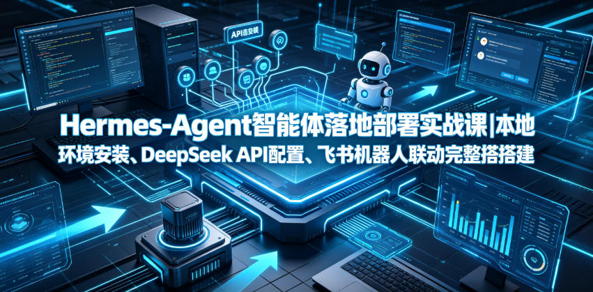 Hermes-Agent智能体落地部署实战课|本地环境安装、DeepSeek API配置、飞书机器人联动完整搭建教程-玩备项目资源网