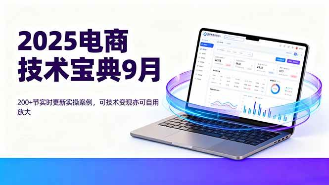 （16010期）2025电商技术宝典9月：200+节实时更新实操案例，可技术变现亦可自用放大-玩备项目资源网