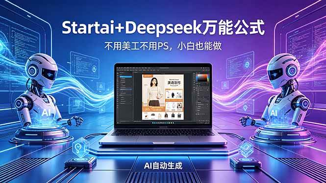 （18341期）AI自动做电商详情页：Startai+Deepseek万能公式，不用美工不用PS，小白也能做-玩备项目资源网