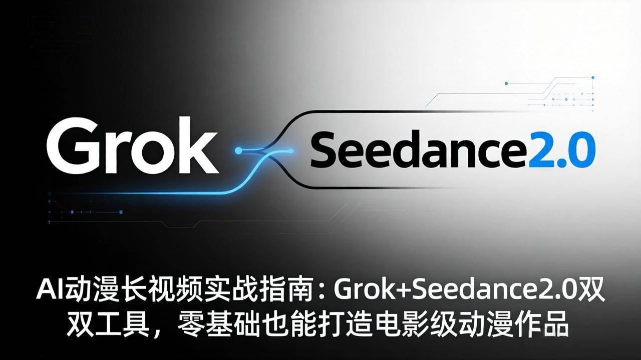 （18153期）AI动漫长视频实战指南：Grok+Seedance2.0双工具，零基础也能打造电影级动漫作品-玩备项目资源网