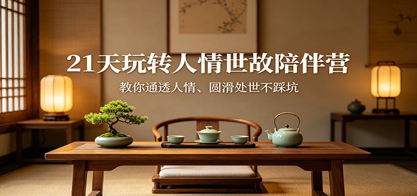 21天玩转人情世故陪伴营：教你通透人情、圆滑处世不踩坑-玩备项目资源网