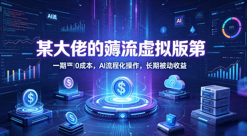 某大佬的薅流虚拟版第一期丨0成本，AI流程化操作，长期被动收益-玩备项目资源网