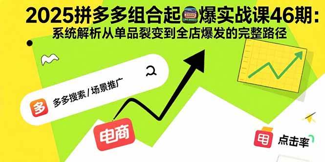 （15816期）2025拼多多组合起爆实战课46期：系统解析从单品裂变到全店爆发的完整路径-玩备项目资源网