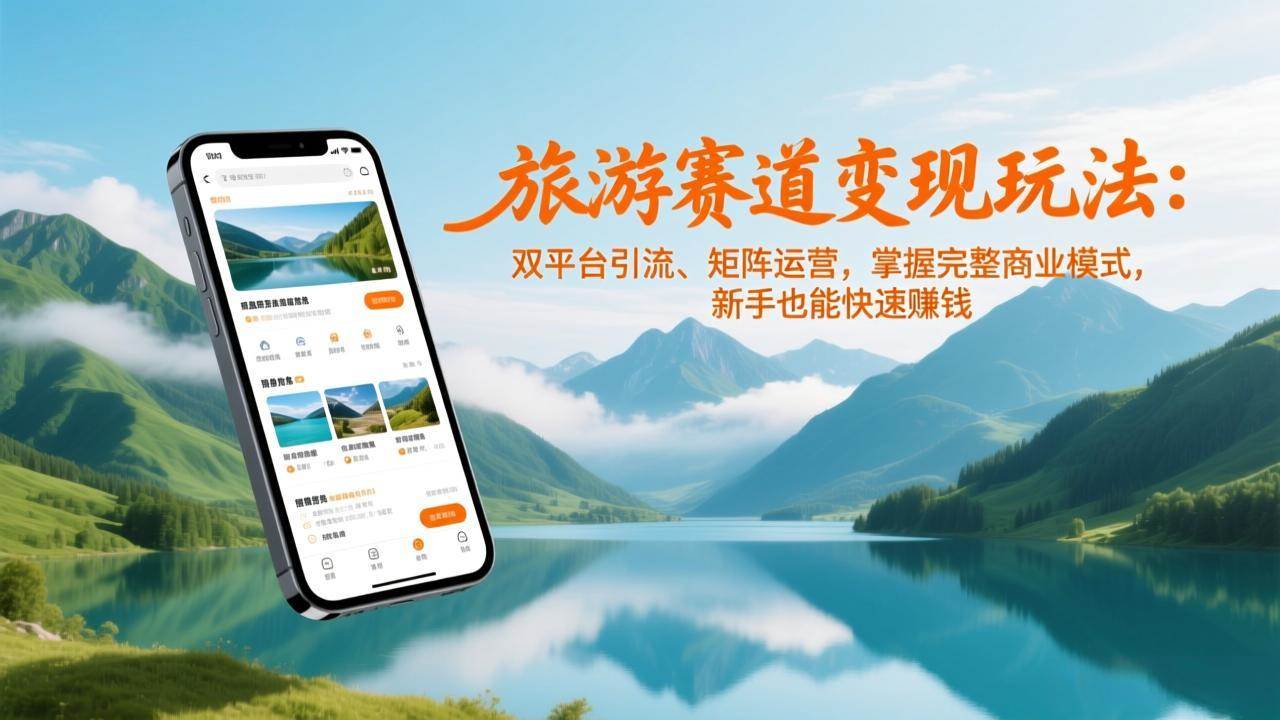 （17153期）旅游赛道变现玩法：双平台引流、矩阵运营，掌握完整商业模式，新手也能快速赚钱-玩备项目资源网