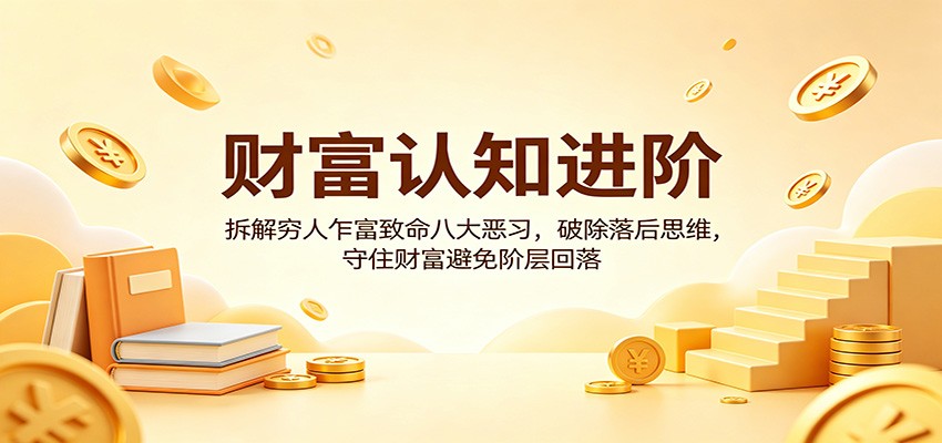 财富认知进阶：拆解穷人乍富致命八大恶习，破除落后思维，守住财富避免阶层回落-玩备项目资源网
